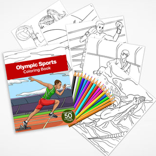 50 Inspiring Olympic Printable Coloring Pages For Kids & Adults (INSTANT DOWNLOAD)