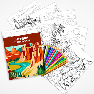 50 Best Oregon Printable Coloring Pages For Kids & Adults (INSTANT DOWNLOAD)