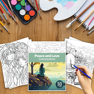 50 Captivating Love Printable Coloring Pages For Kids & Adults (INSTANT DOWNLOAD)