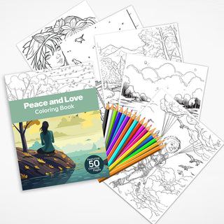 50 Captivating Love Printable Coloring Pages For Kids & Adults (INSTANT DOWNLOAD)