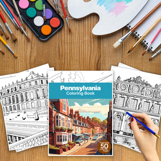 50 Amazing Pennsylvania Printable Coloring Pages For Kids & Adults (INSTANT DOWNLOAD)