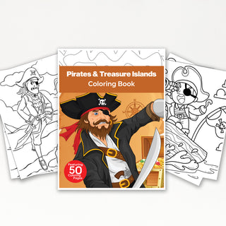 50 Exciting Pirate Printable Coloring Pages For Kids & Adults (INSTANT DOWNLOAD)