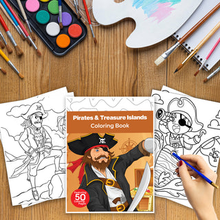 50 Exciting Pirate Printable Coloring Pages For Kids & Adults (INSTANT DOWNLOAD)