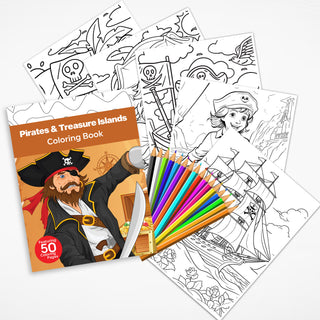 50 Exciting Pirate Printable Coloring Pages For Kids & Adults (INSTANT DOWNLOAD)