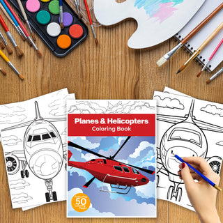 50 High-Flying Helicopter Printable Coloring Pages For Kids & Adults (INSTANT DOWNLOAD)