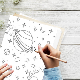 50 Galactic Planets Printable Coloring Pages For Kids & Adults (INSTANT DOWNLOAD)