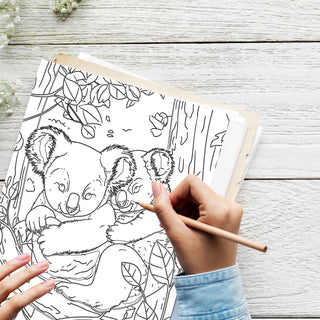 50 Playful Animal Friends Printable Coloring Pages For Kids And Adults (INSTANT DOWNLOAD)