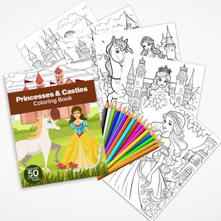 50 Enchanted Castle Printable Coloring Pages For Kids & Adults (INSTANT DOWNLOAD)