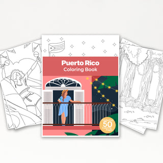 50 Superb Puerto Rico Printable Coloring Pages For Kids & Adults (INSTANT DOWNLOAD)