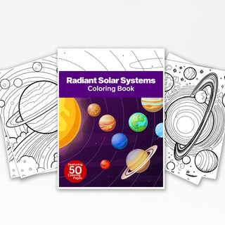 50 Radiant Solar System Printable Coloring Pages For Kids & Adults (INSTANT DOWNLOAD)