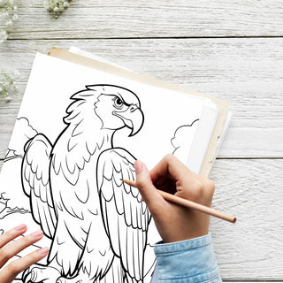 50 Regal Eagles Printable Coloring Pages For Kids & Adults (INSTANT DOWNLOAD)