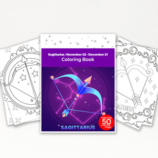 50 Amazing Sagittarius Printable Coloring Pages for Kids & Adults (INSTANT DOWNLOAD)