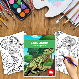 50 Fascinating Lizards Printable Coloring Pages For Kids & Adults (INSTANT DOWNLOAD)