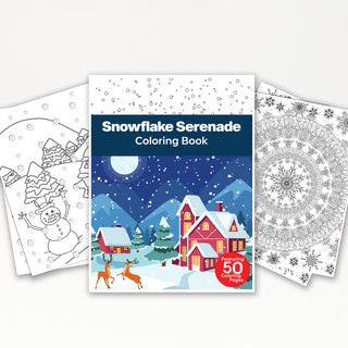 50 Snowflake Serenade Printable Coloring Pages For Kids & Adults (INSTANT DOWNLOAD)