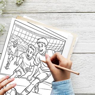 50 Ultimate Soccer Printable Coloring Pages For Kids & Adults (INSTANT DOWNLOAD)