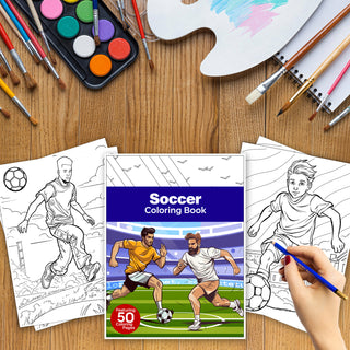 50 Ultimate Soccer Printable Coloring Pages For Kids & Adults (INSTANT DOWNLOAD)