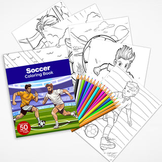 50 Ultimate Soccer Printable Coloring Pages For Kids & Adults (INSTANT DOWNLOAD)