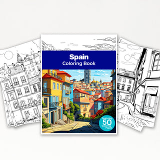 50 Fascinating Spain Printable Coloring Pages For Kids & Adults (INSTANT DOWNLOAD)