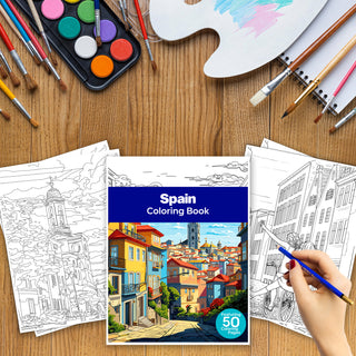 50 Fascinating Spain Printable Coloring Pages For Kids & Adults (INSTANT DOWNLOAD)