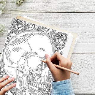 50 Sugar Skulls Printable Coloring Pages For Kids & Adults (INSTANT DOWNLOAD)