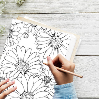 50 Sunflower Serenade Printable Coloring Pages For Kids & Adults (INSTANT DOWNLOAD)