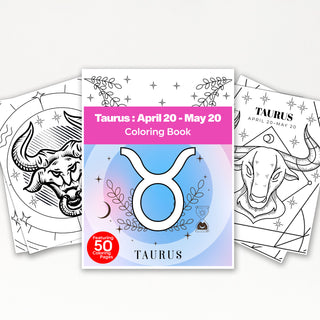 50 Powerful Taurus Printable Coloring Pages For Kids & Adults (INSTANT DOWNLOAD)