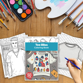 50 Tee Bliss Printable Coloring Pages For Kids & Adults (INSTANT DOWNLOAD)