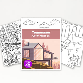 50 Amazing Tennessee Printable Coloring Pages For Adults & Kids (INSTANT DOWNLOAD)