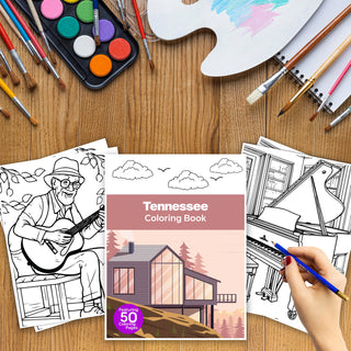 50 Amazing Tennessee Printable Coloring Pages For Adults & Kids (INSTANT DOWNLOAD)