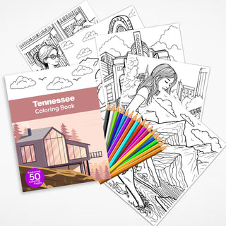 50 Amazing Tennessee Printable Coloring Pages For Adults & Kids (INSTANT DOWNLOAD)