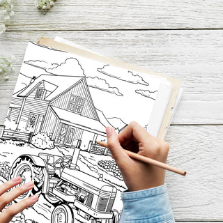 50 Mighty Tractor Printable Coloring Pages For Kids & Adults (INSTANT DOWNLOAD)