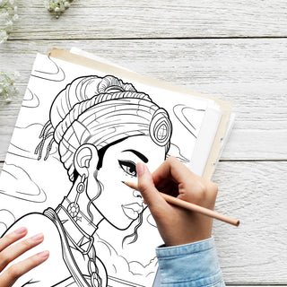 50 Fashionista's Outfit Printable Coloring Pages For Kids & Adults (INSTANT DOWNLOAD)