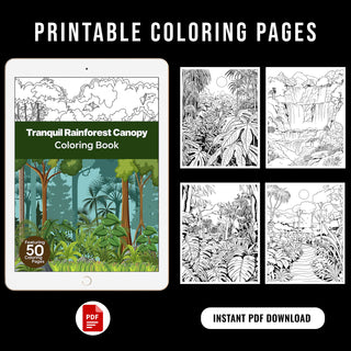 50 Tranquil Rainforest Canopy Printable Coloring Pages For Kids & Adults