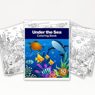 50 Enchanting Under the Sea Printable Coloring Pages For Kids & Adults (INSTANT DOWNLOAD)