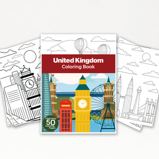 50 Amazing UK Printable Coloring Pages For Kids & Adults (INSTANT DOWNLOAD)