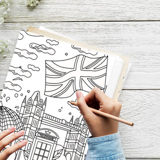 50 Amazing UK Printable Coloring Pages For Kids & Adults (INSTANT DOWNLOAD)