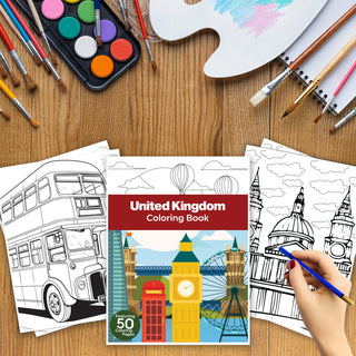 50 Amazing UK Printable Coloring Pages For Kids & Adults (INSTANT DOWNLOAD)