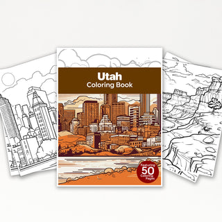 50 Fantastic Utah Printable Coloring Pages For Kids & Adults (INSTANT DOWNLOAD)