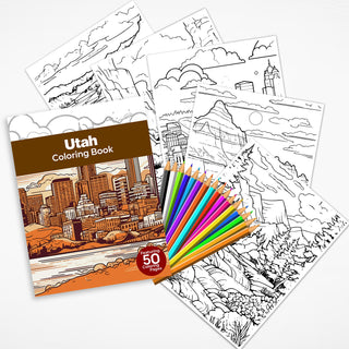 50 Fantastic Utah Printable Coloring Pages For Kids & Adults (INSTANT DOWNLOAD)