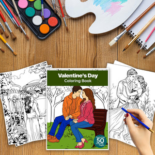 50 Valentine’s Day Printable Coloring Pages For Kids & Adults (INSTANT DOWNLOAD)
