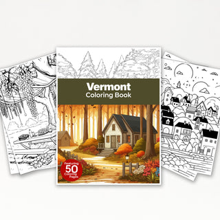 50 Best Vermont Printable Coloring Pages For Kids & Adults (INSTANT DOWNLOAD)