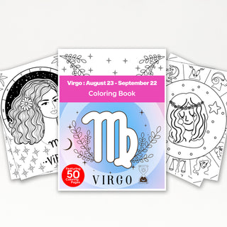 50 Amazing Virgo Printable Coloring Pages For Kids & Adults (INSTANT DOWNLOAD)