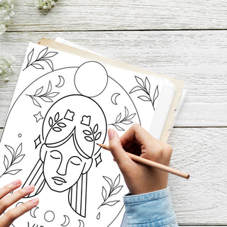 50 Amazing Virgo Printable Coloring Pages For Kids & Adults (INSTANT DOWNLOAD)