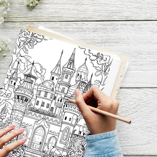 50 Whimsical Castle Printable Coloring Pages For Kids & Adults (INSTANT DOWNLOAD)