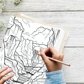 50 Whimsical Rock Coloring Pages For kids & Adults (INSTANT DOWNLOAD)