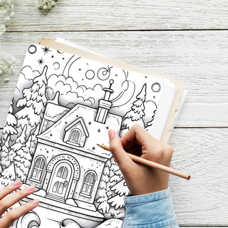 50 Winter Wonderland Printable Coloring Pages For Kids & Adults (INSTANT DOWNLOAD)