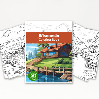 50 Best Wisconsin Printable Coloring Pages For Adults & Kids (INSTANT DOWNLOAD)