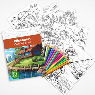 50 Best Wisconsin Printable Coloring Pages For Adults & Kids (INSTANT DOWNLOAD)