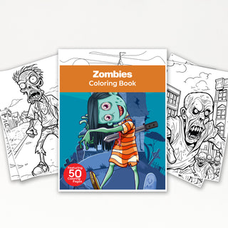 50 Thrilling Zombie Printable Coloring Pages For Kids & Adults (INSTANT DOWNLOAD)