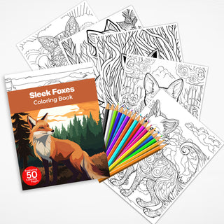 50 Captivating Fox Printable Coloring Pages For Kids & Adults (INSTANT DOWNLOAD)